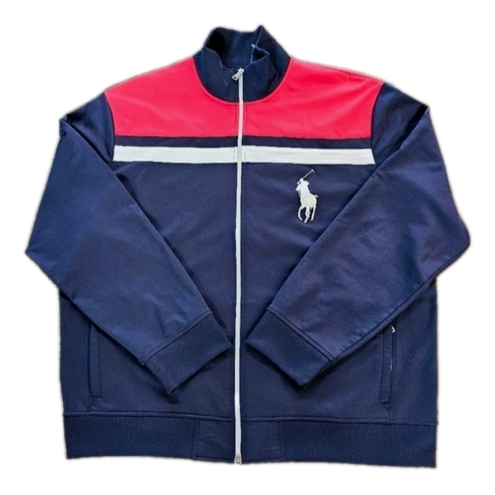 Polo by Ralph Lauren Big Pony Full Zip Blue/ Red Men's Track Jacket XXL (NWOT) - Picture 3 of 5